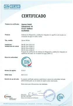 CI Certificado DIN CERTCO Sistema Minitec Uponor ES
