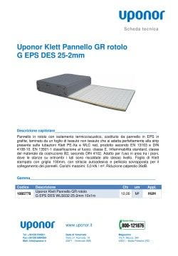 Uponor Klett Rotolo Acustico Extra EPS DES 25-2