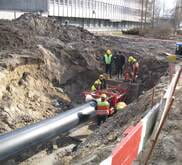Renovation of cast iron water supply pipeline - swagelining