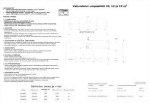 Vahvistetut umpisäiliöt 10 (1095451), 12 (1095452) ja 15 m3 (1095453)