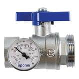 Stainless-steel manifold supply and return ball valves